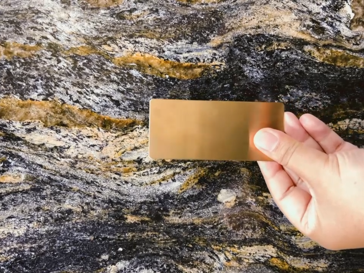 Stone Pairing for Brushed Metal